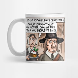 Oliver Cromwell bans Christmas Mug